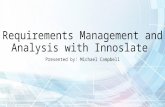 Requirements Management and Analysis with Innoslate