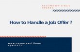 How to Handle a Job Offer