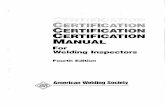 Aws certification manual for welding inspector 4th ed