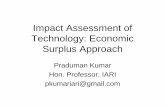 ICAR-IFPRI: Measurement of Economic Surplus : P Kumar