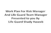 Work plan fo Facility Manager, r Risk Manager And Life Guard Team Leader