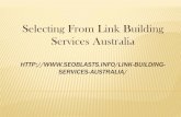 Selecting from link building services australia ppt
