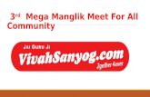 3rd mega manglik meet at vivahsanyog matrimonial bureau