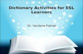 Dictionary activities for esl learners