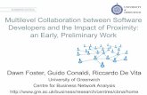 Multilevel Collaboration between Software Developers and the Impact of Proximity:an Early, Preliminary Work