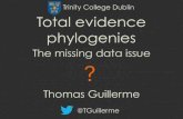 Total evidence phylogenies: the missing data issue