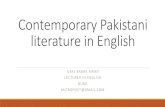 Pakitani contemporary literature in english
