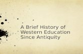 A Brief History of Western Education