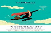 7 Reasons Why You need a Video Business Card (VideoBuzz 2015)