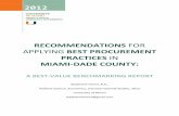Recommendations for Applying Best Procurement Practices in Miami-Dade Country