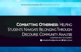 Combatting Otherness Through Discourse Community Analysis