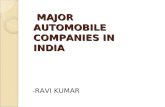 Major  Automobile companies In India