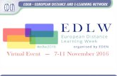 European Distance Learning Week: Getting connected: Enhancing digital competences through curriculum internationalization in higher education