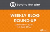 CNW Weekly Blog Roundup: March 25 & April 1, 2016