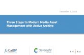 Three Steps to Modern Media Asset Management with Active Archive