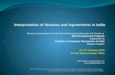 Interpretation of Statutes and Agreements in India