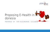 Proposing e-health in indonesia