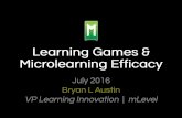 Bryan L. Austin - Learning Games and Microlearning Efficacy
