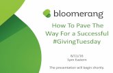 How To Pave The Way For a Successful #GivingTuesday