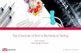 Top 5 Sources of Error in Biomedical Testing