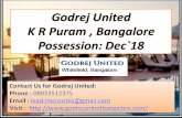 Godrej United: Premium Apartments On Sale In Bangalore Call @ 8033512375