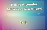 How to encounter minnesota clerical test?