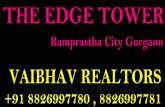 Resale The EDGE Tower 4 Size 2,3,4 BHK Sector 37 D Gurgaon Call Sharma Ji +91 8826997780