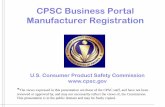 ICPHSO 2017 Presentation: CPSC Business Portal Manufacturer Registration