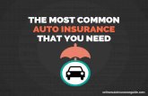 The Most Common Auto Insurance Coverage That You Need
