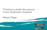 Thinking outside the square in the Australian Outback