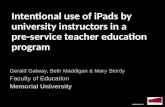 Intentional Use of iPads by Teacher Educators
