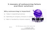 Five reasons of outsourcing failure and their solutions.