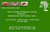 Draft chicken performance testing protocols: Deliberations with country teams