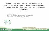 Selecting and applying modelling tools to evaluate forest management strategies in the context of climate change
