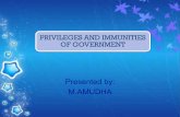 Privileges and immunities of government under civil procedure code and indian evidence act