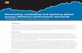 Generating, Cataloging and Applying Energy  Efficiency Performance Standards