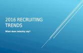 2016 recruiting trends - what industry says?