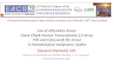Use of Affymetrix Arrays (GeneChip® Human Transcriptome 2.0 Array and Cytoscan® HD Array) in haematological malignancy studies