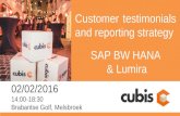 Cubis SAP BW HANA & Lumira Customer Testimonials
