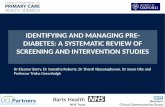 Identifying and Managing Pre-Diabetes: A systematic review of screening and intervention studies