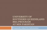 USQ Australia BBA at MDi Pakistan