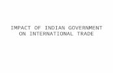 Impact of Indian Government on International Trade