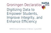 Groningen Declaration: Digitizing Data to Empower Students, Improve Integrity, and Enhance Efficiency