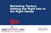 Marketing Tactics:Getting the Right Info in the Right Hands