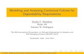 Modelling and analysing contextual failures for dependability requirements