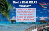 Save on relax vacation