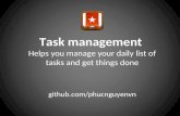 Task management workflow and tool