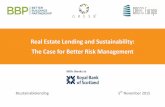 Real Estate Lending and Sustainability: The Business Case for Risk Management - BBP, CREFC Europe and GRESB event - London, November 5, 2015