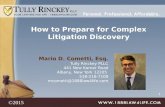 How to Prepare for Complex Litigation Discovery - Tully Rinckey PLLC CLE