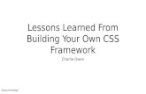Lessons Learned From Building Your Own CSS Framework